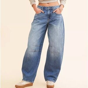 Women's Blue Wide-Leg Jeans